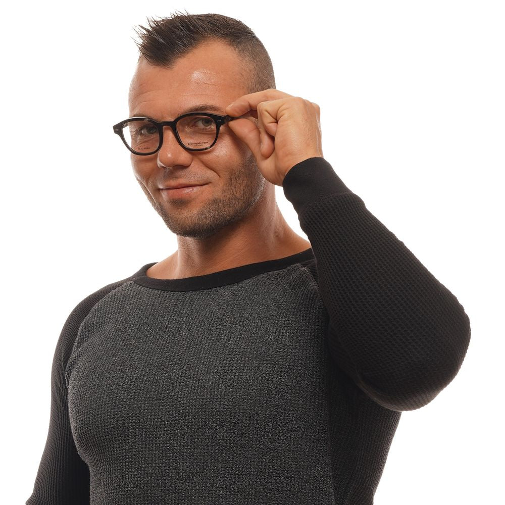 Ermenegildo Zegna Brown Horn Glasses (Frames) - Qutton