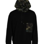 Dolce & Gabbana Black Camouflage Hooded Sweatshirt Sweater