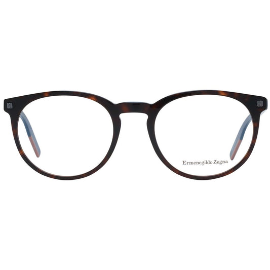 Ermenegildo Zegna Brown Plastic Glasses (Frames)