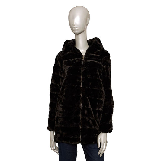 Baldinini Trend Black Polyester Women Coat