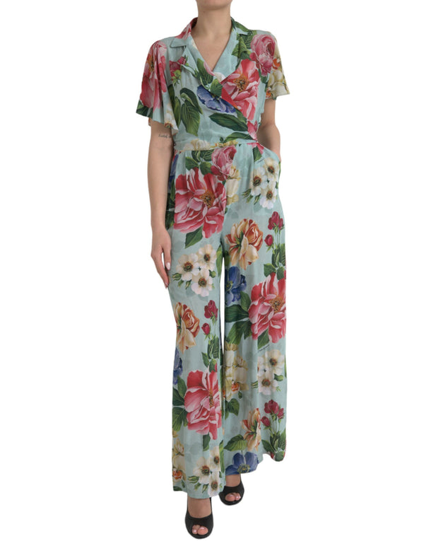 Dolce & Gabbana Elegant Floral Silk Crepe Jumpsuit