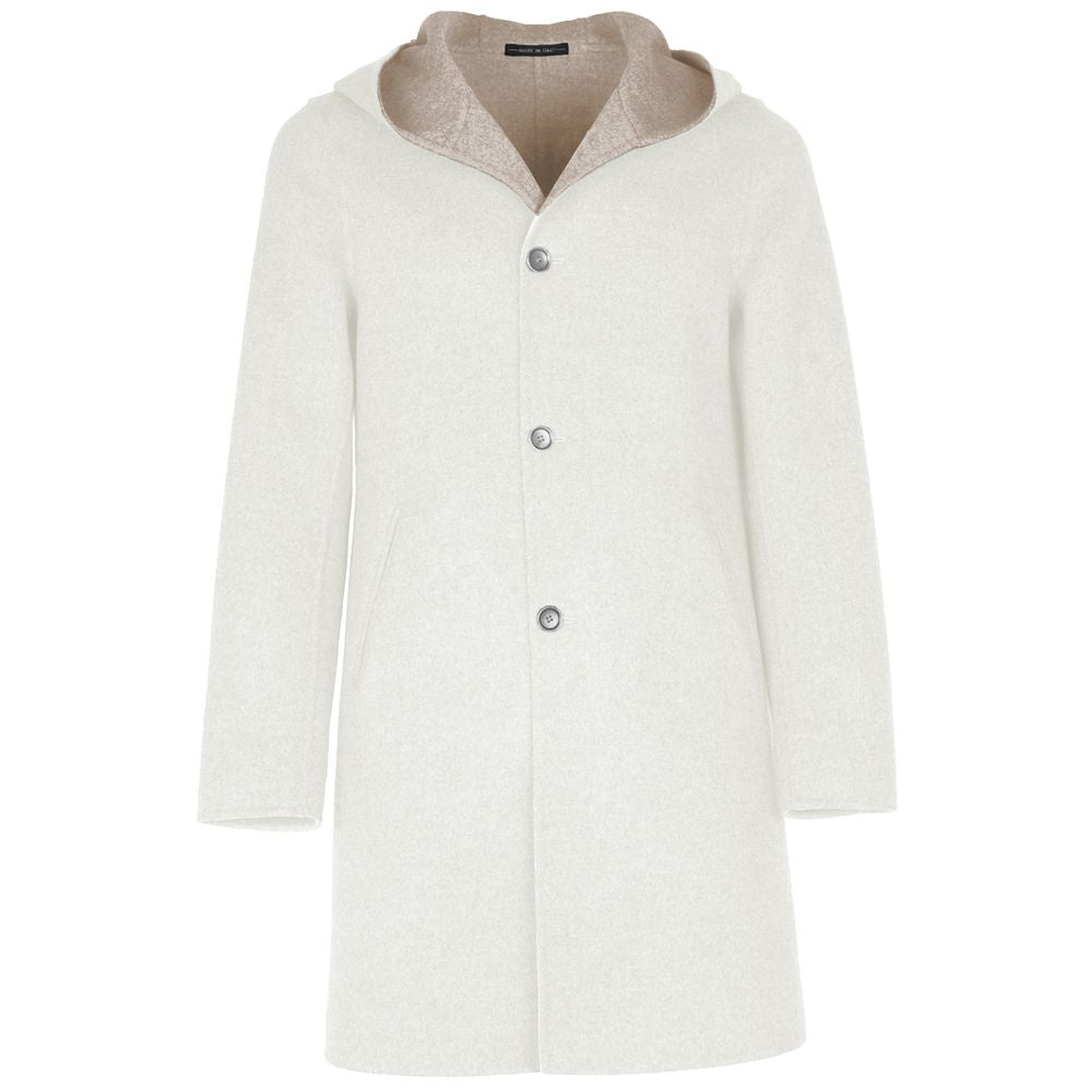 Made in Italy White Wool Vergine Jacket