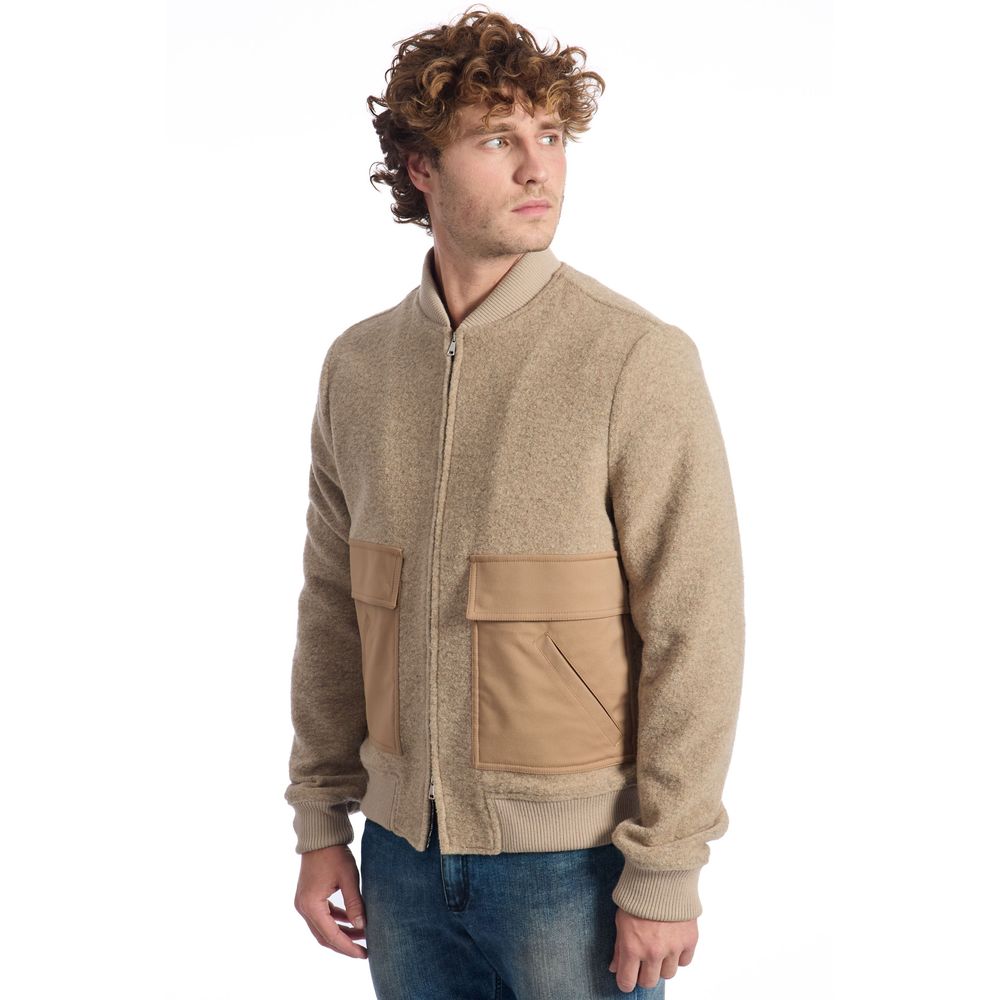 Roberto Pepe Luxury Beige Cotton Jacket