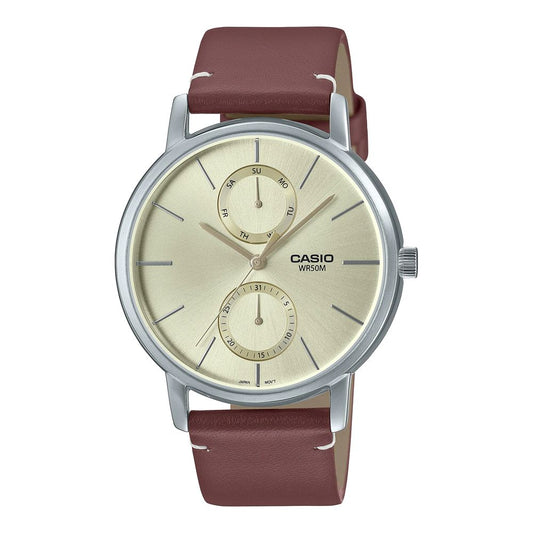 Casio Red Leather Watch