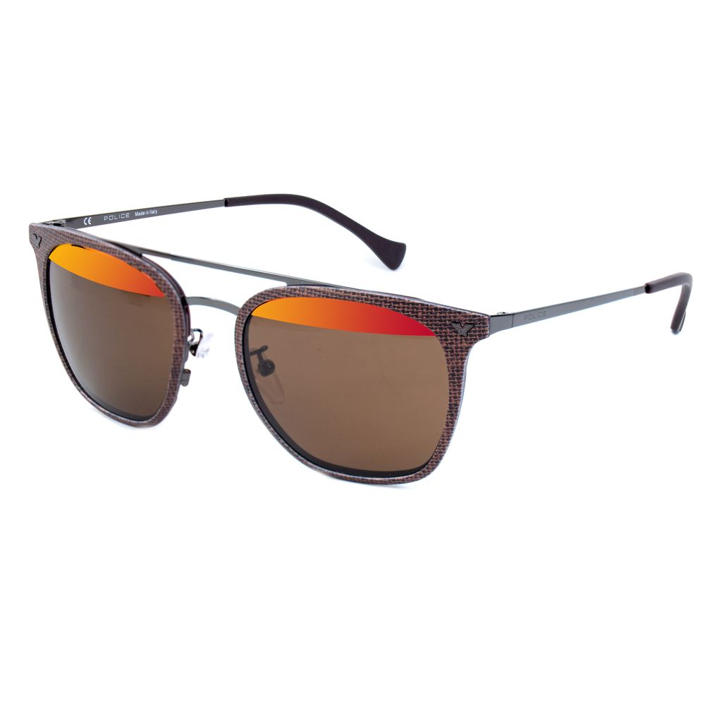 Police Brown Metal Sunglasses