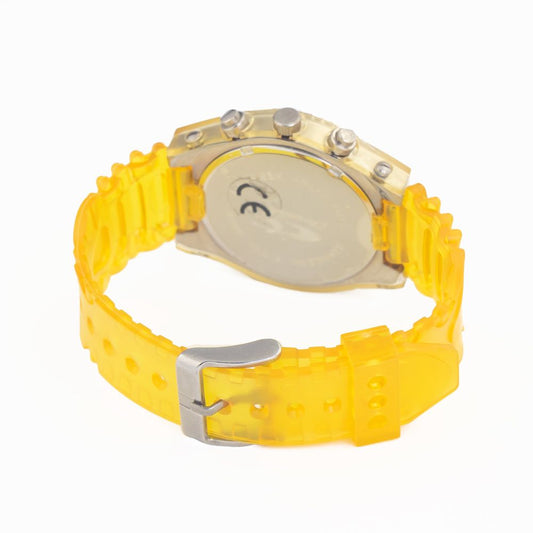 Chronotech Yellow Rubber Sport Watch