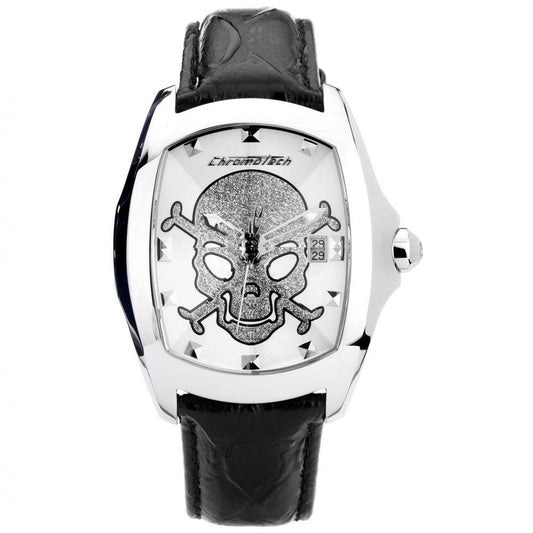 Chronotech Black Leather Dress Watch