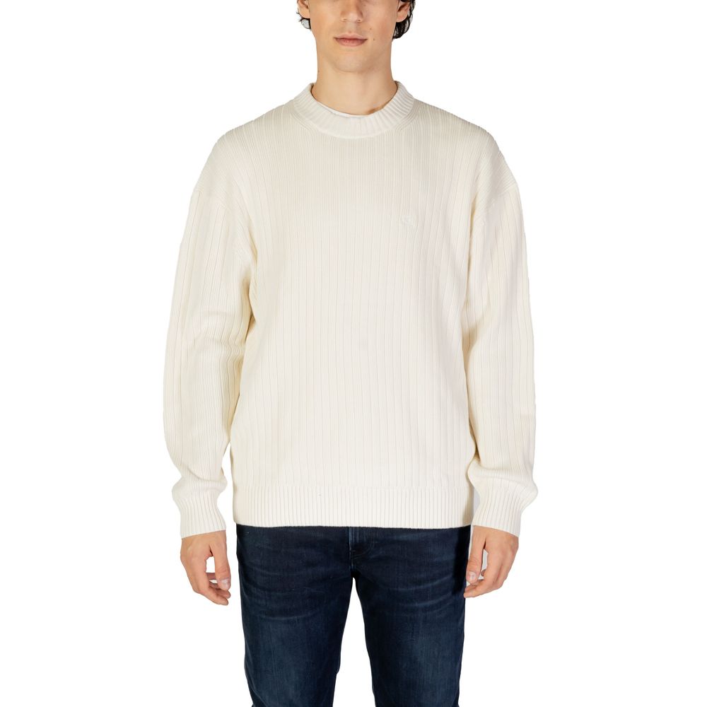 Calvin Klein Jeans Cream Cotton Sweatshirt