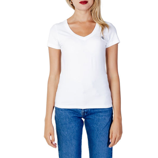 Calvin Klein Jeans White Cotton Tops & T-Shirt