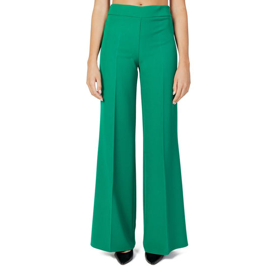 Sandro Ferrone Green Polyester Jeans & Pant