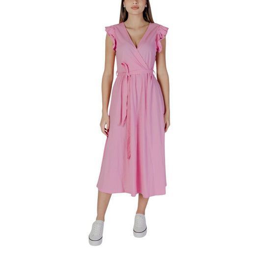 B.Young Multicolor Cotton Long Dress
