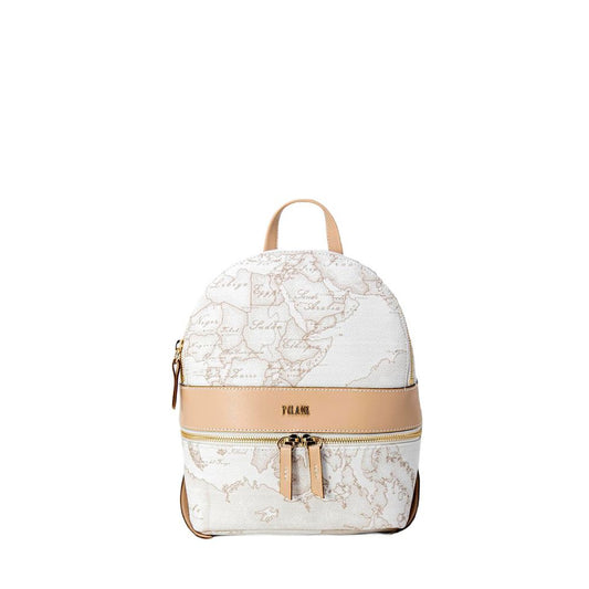 Alviero Martini Prima Classe White Synthetic Leather Backpack