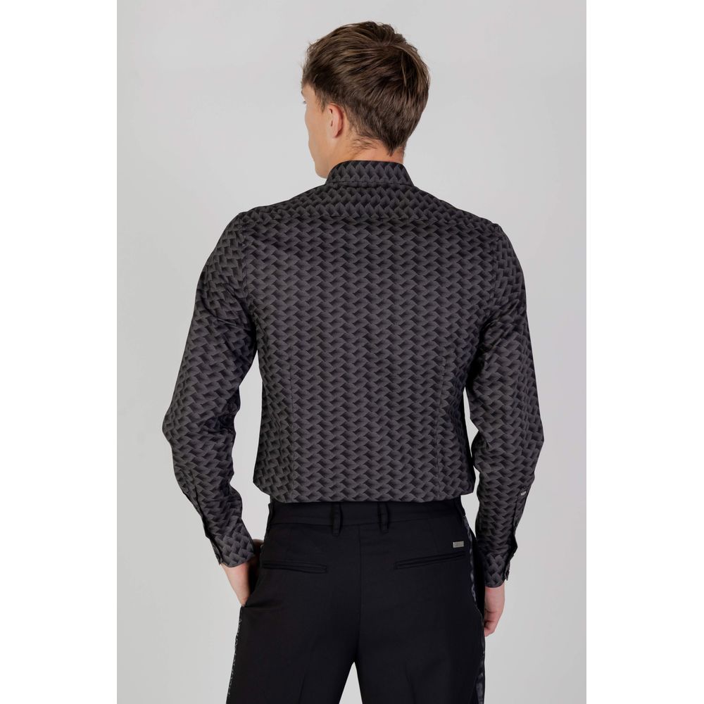 Antony Morato Gray Cotton Pattern Shirt