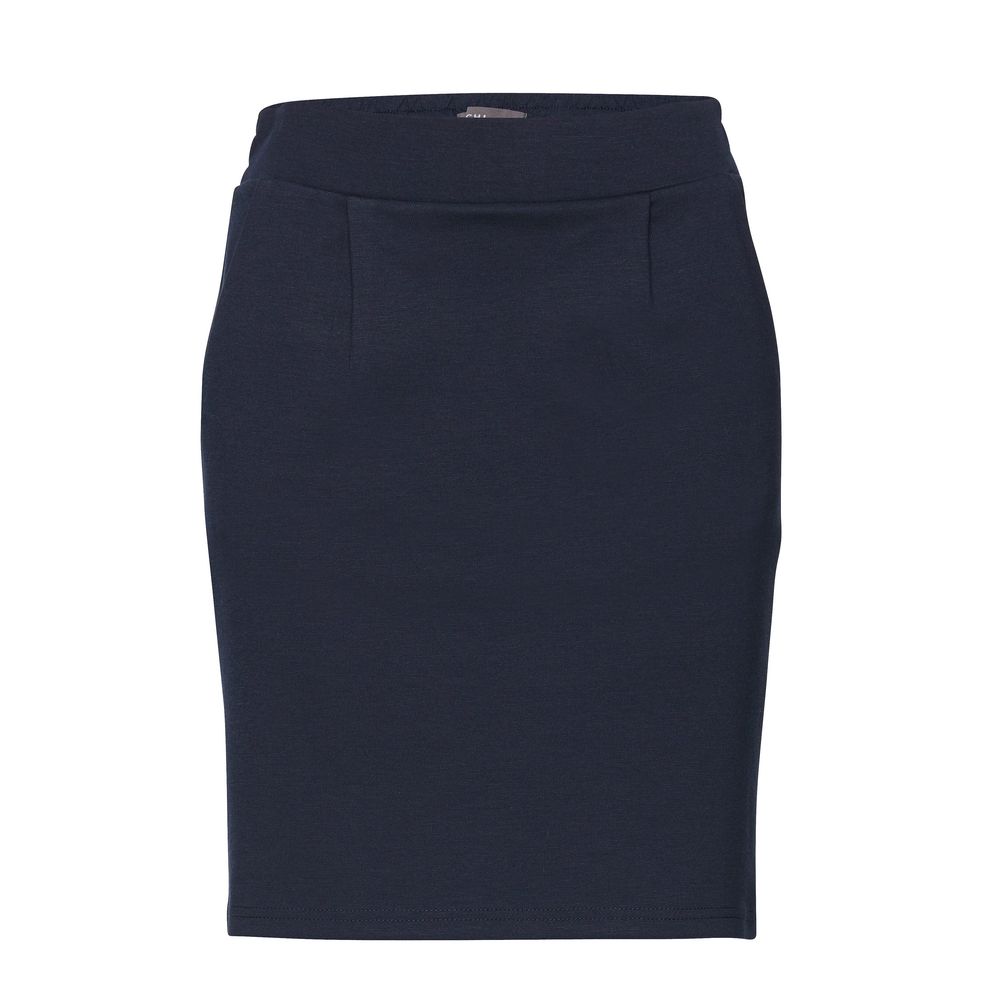 ICHI Blue Polyester Mini Skirt - Qutton