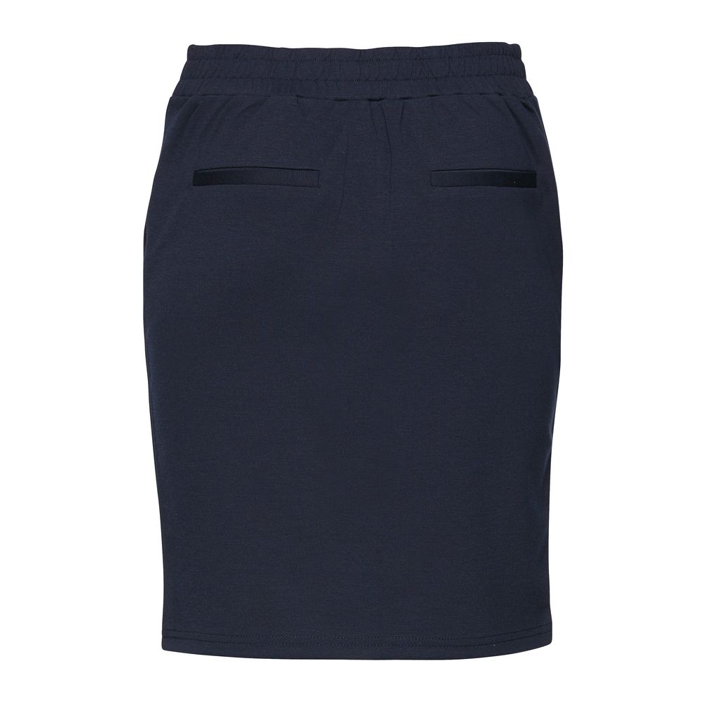 ICHI Blue Polyester Mini Skirt - Qutton