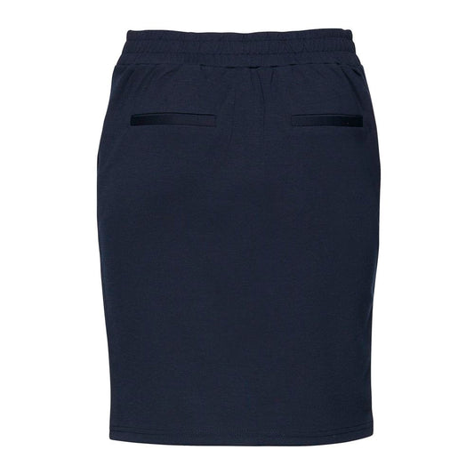 ICHI Blue Polyester Mini Skirt - Qutton