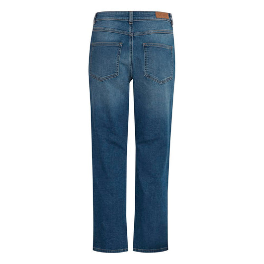 ICHI Blue Cotton Jeans & Pant