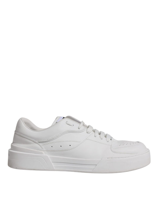 Dolce & Gabbana White Miami Leather Low Top Sneakers Shoes