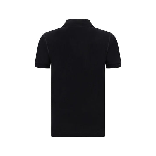 Dolce & Gabbana Black Cotton Polo Shirt
