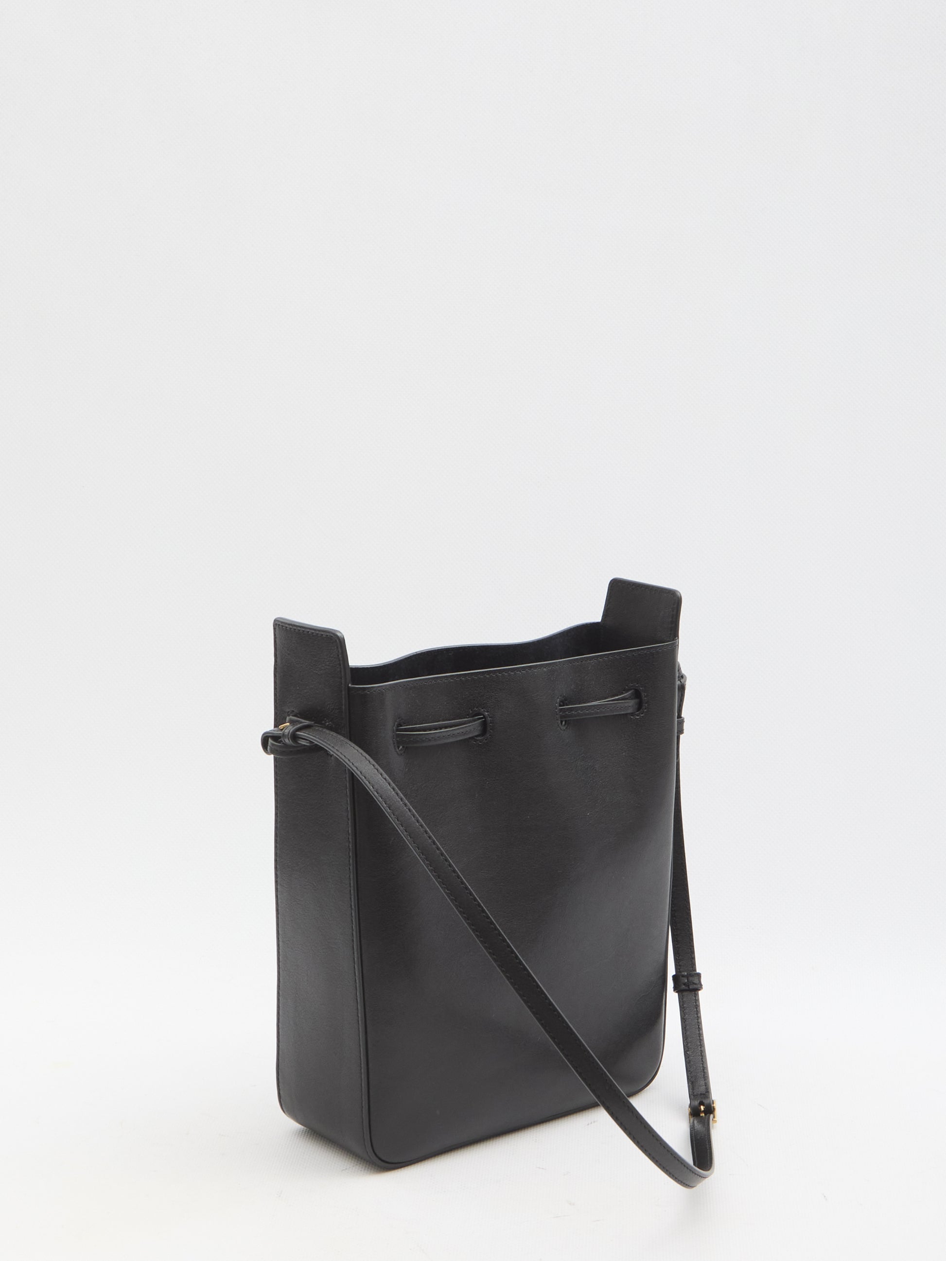 Leather bucket bag