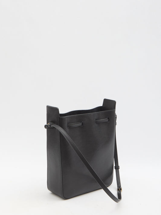 Leather bucket bag