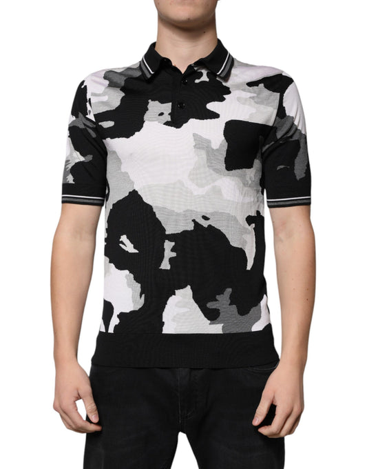 Dolce & Gabbana Multicolor Camouflage Collared Polo T-shirt