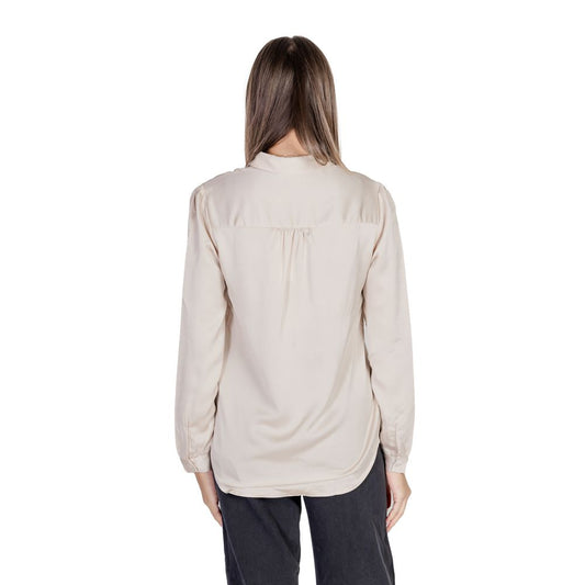 Vila Clothes Gold Polyester Blouse