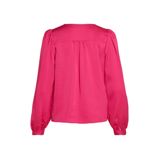 Vila Clothes Pink Polyester Blouse