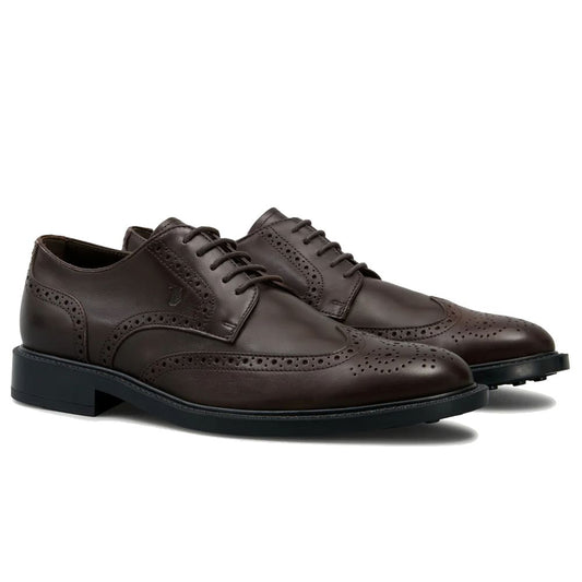 Tod's Brown Calfskin Men Formal Shoe