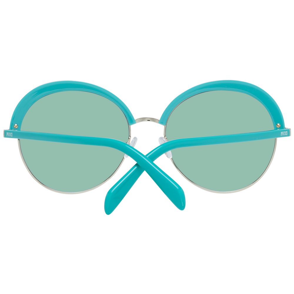 Emilio Pucci Turquoise Metal & Plastic Sunglasses