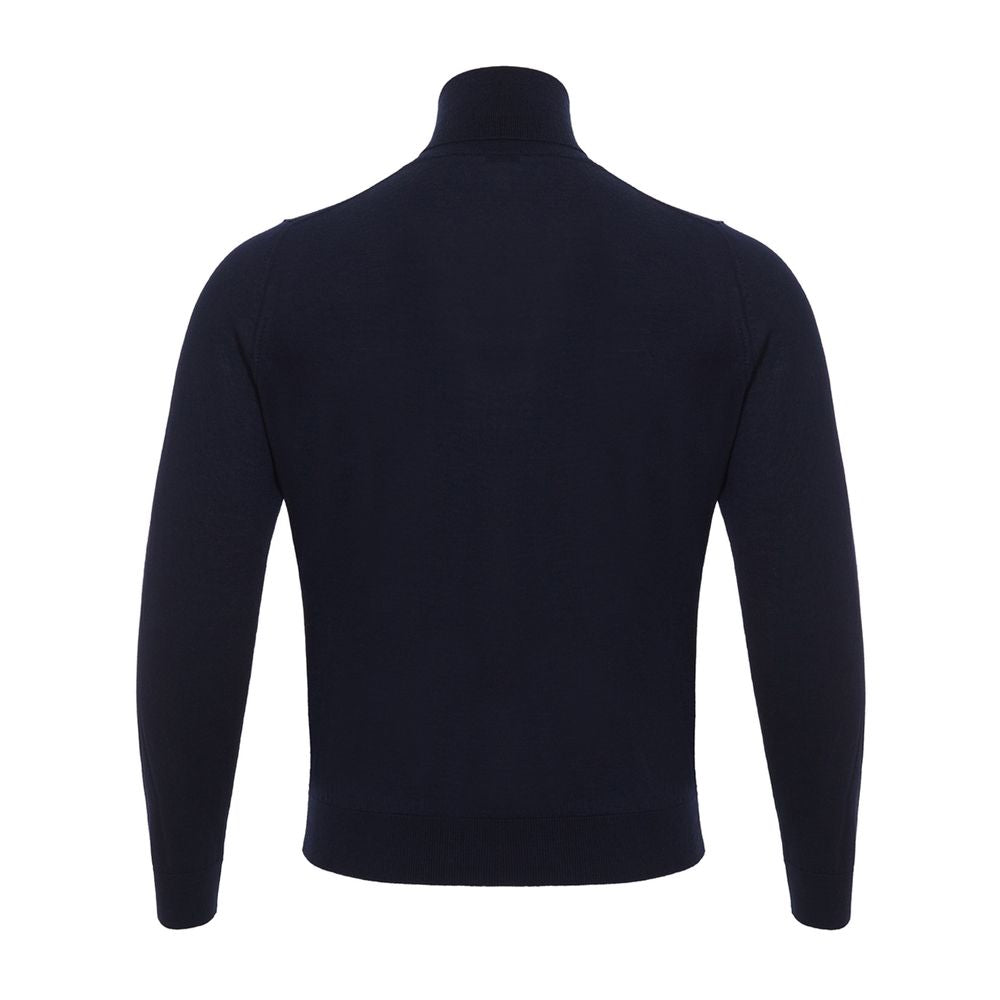 Colombo Blue Cashmere Turtleneck