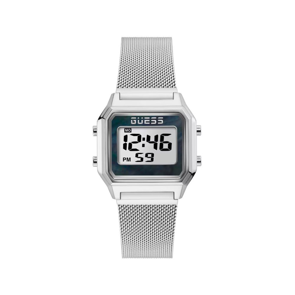 Guess Gray Stainless Steel Digital Watch