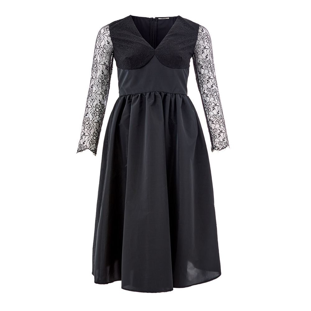 Lardini Black Polyester Cocktail Dress