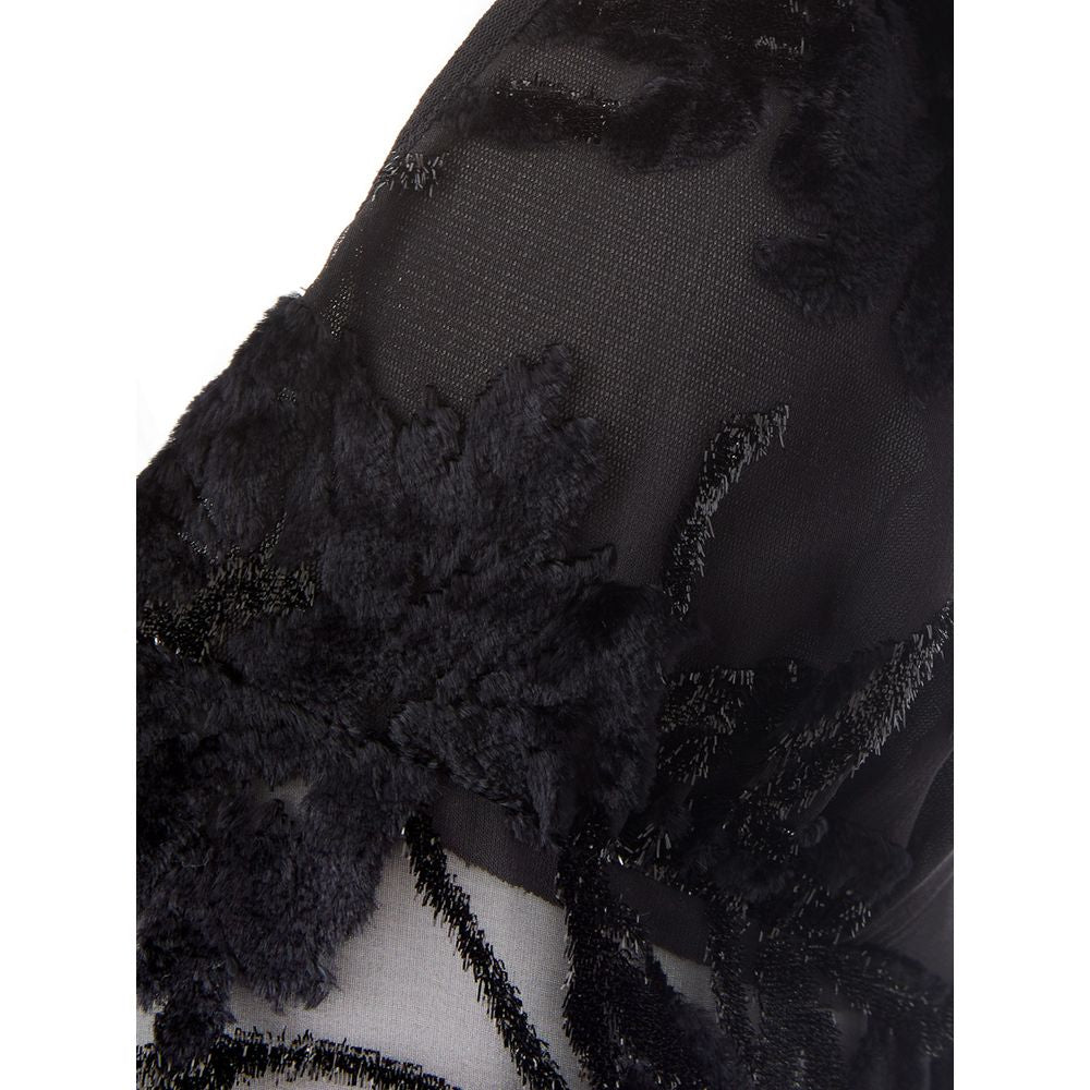 Lardini Black Viscose Cocktail Dress