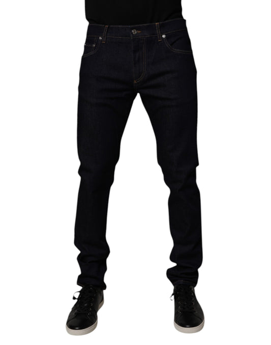 Dolce & Gabbana Black Cotton Stretch Men Skinny Denim Jeans