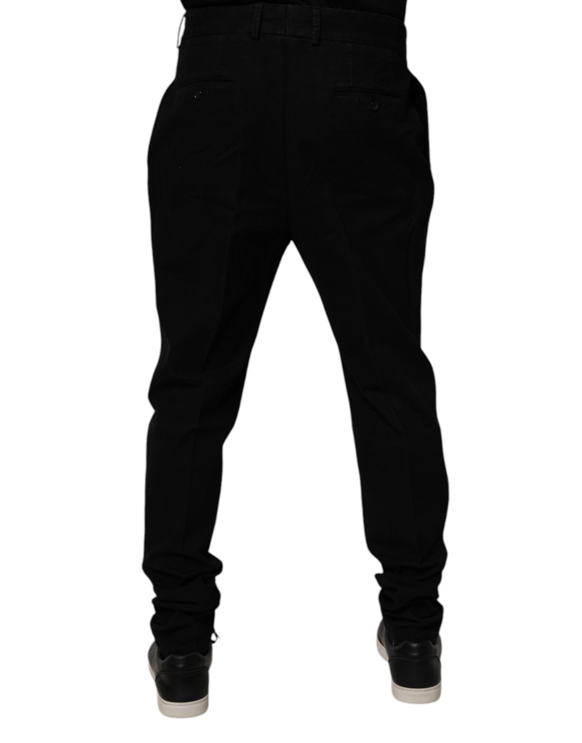 Dolce & Gabbana Black Cotton Stretch Skinny Pants