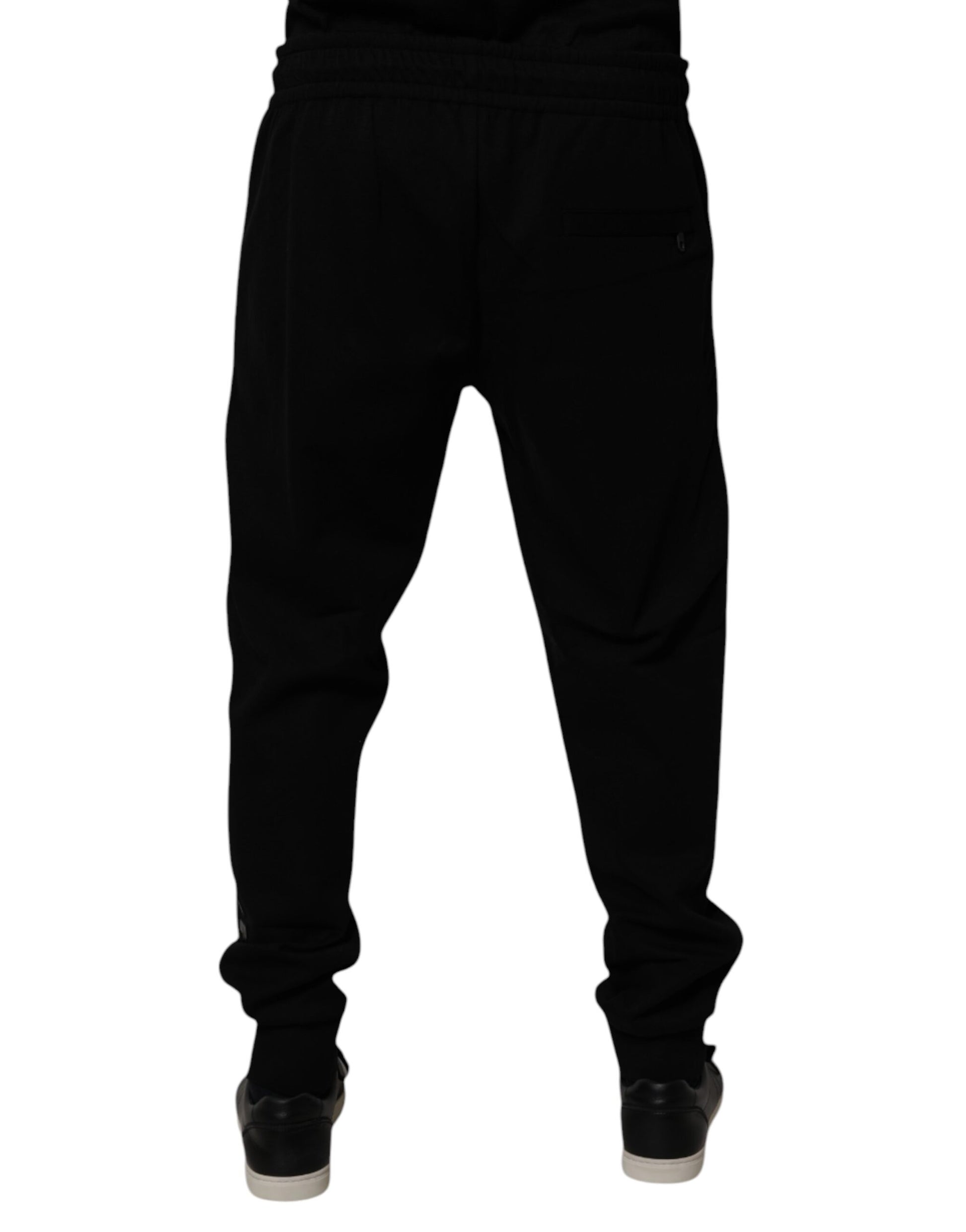 Dolce & Gabbana Black Cotton Blend Jogger Sweatpants Pants