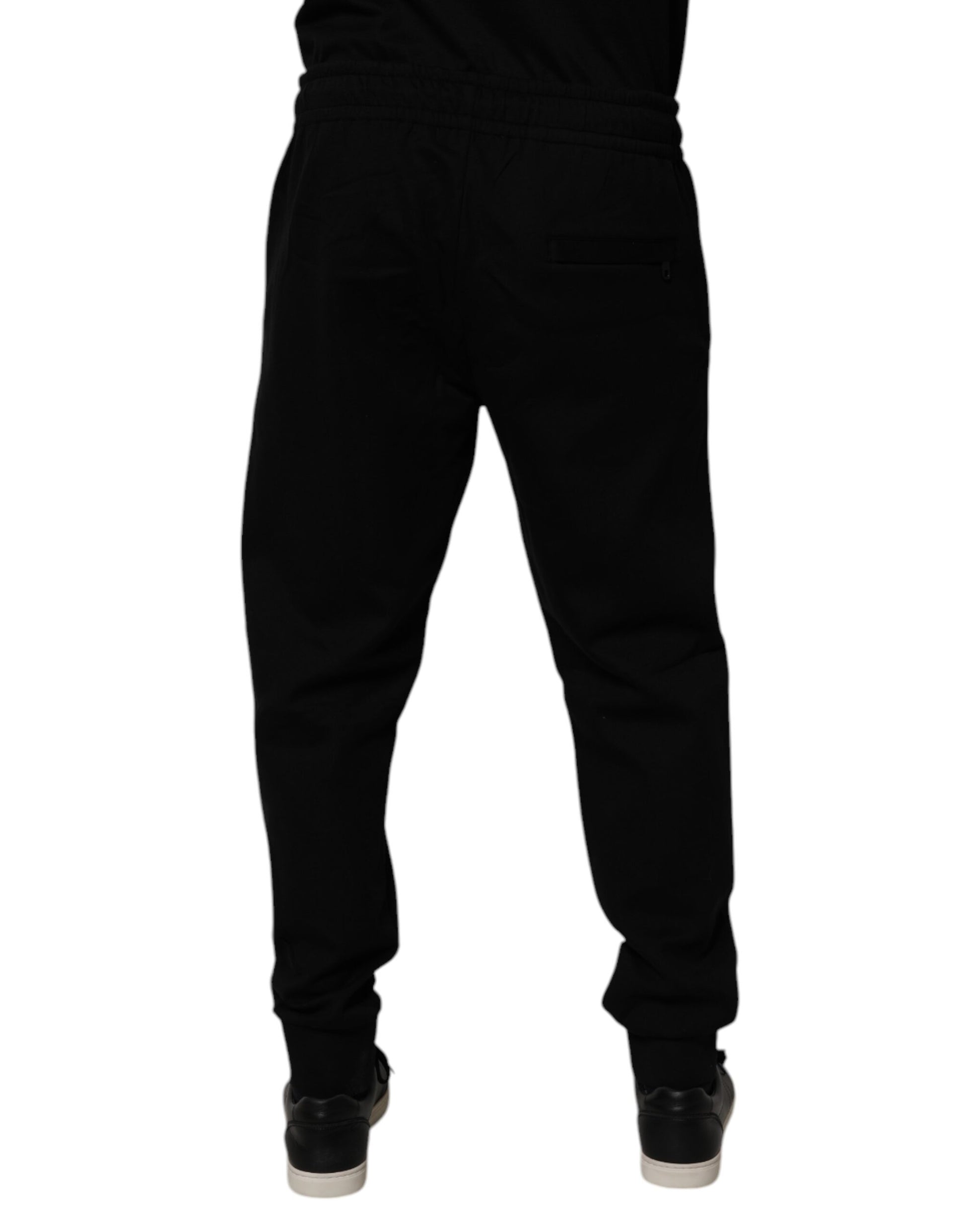 Dolce & Gabbana Black Cotton Blend Jogger Sweatpants Pants