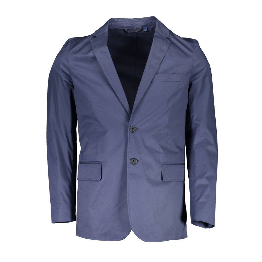 Gant Blue Cotton Men Jacket