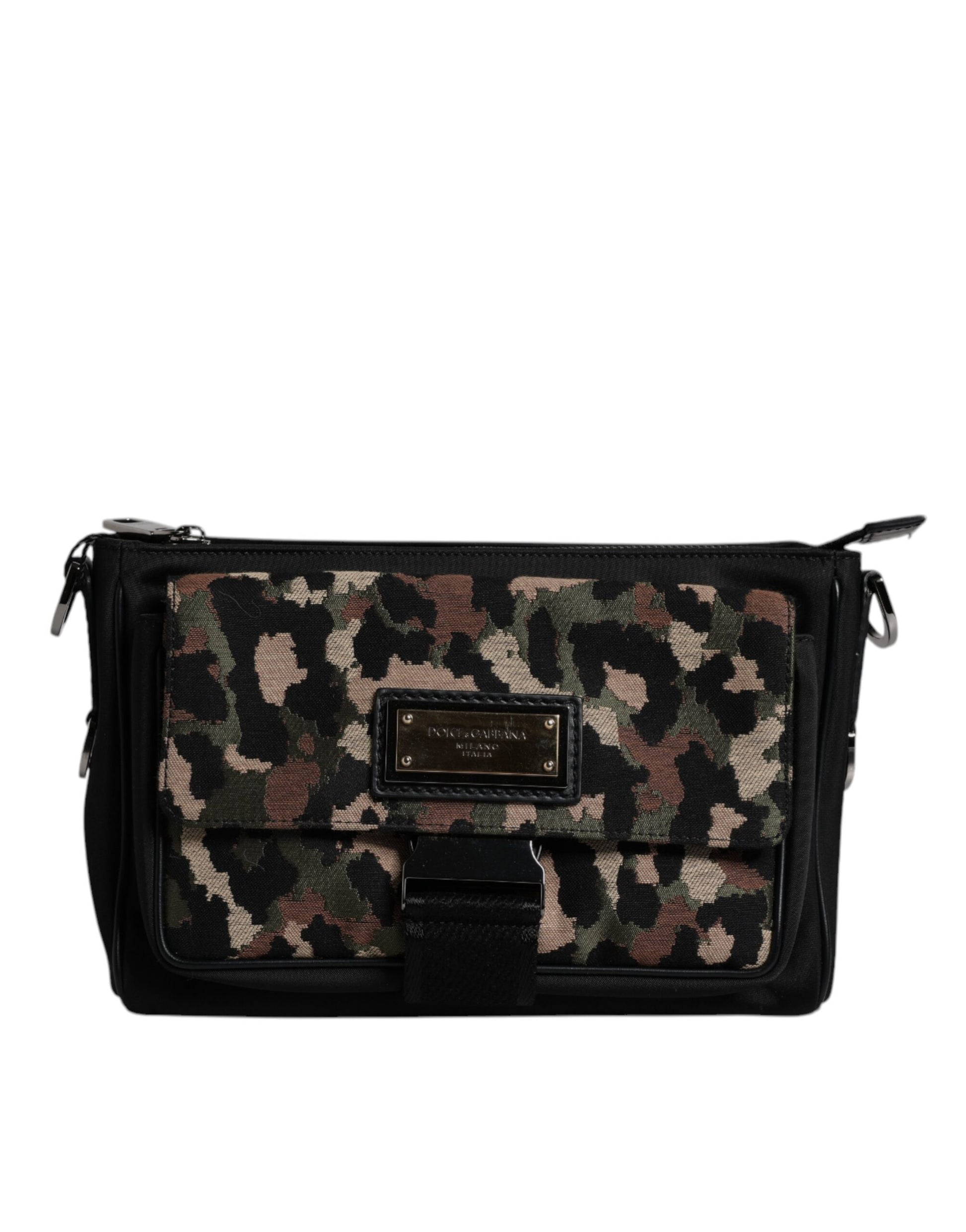 Dolce & Gabbana Multicolor Leopard Jacquard Crossbody Bag