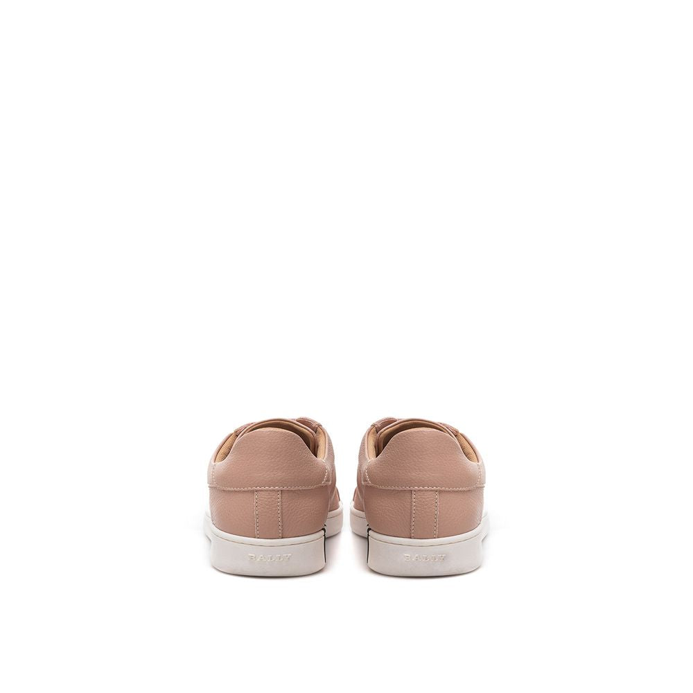 Bally Pink Leather Low Top Sneakers