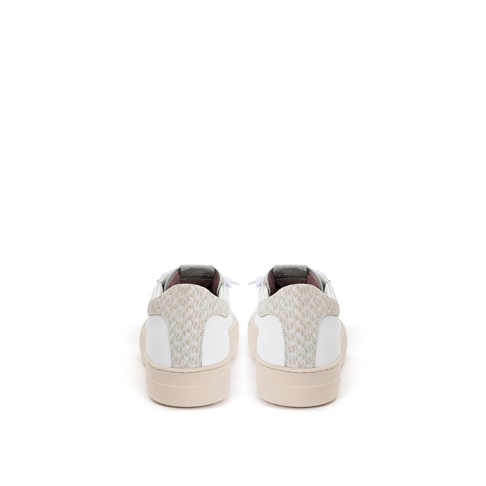 P448 White Leather Low Top Sneakers