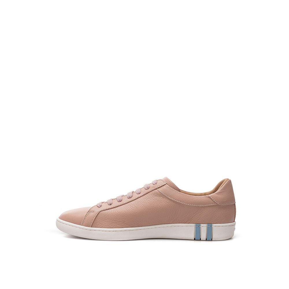 Bally Pink Leather Athletic Sneakers