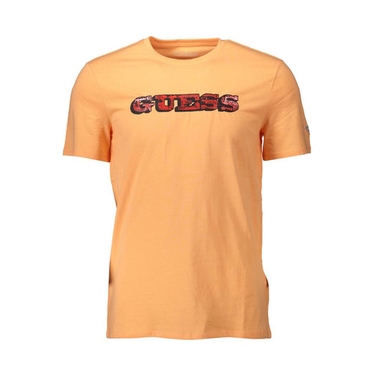 Guess Jeans Orange Cotton Men T-Shirt - Qutton