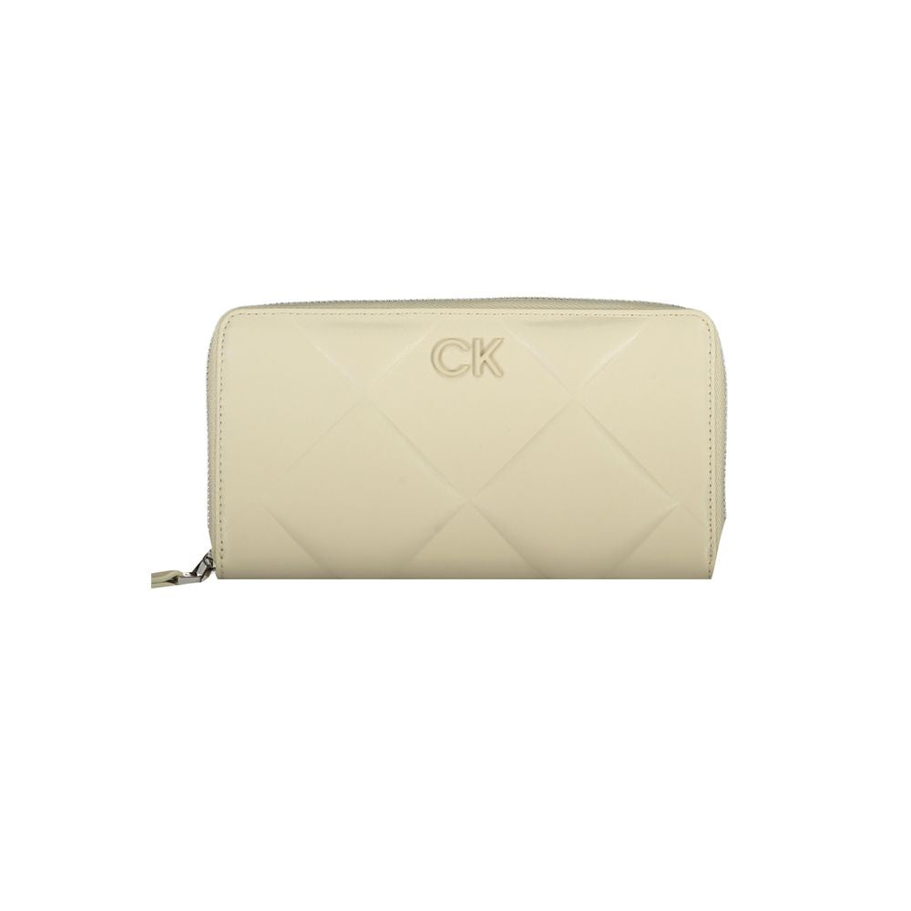 Calvin Klein Beige Polyester Woman Wallet