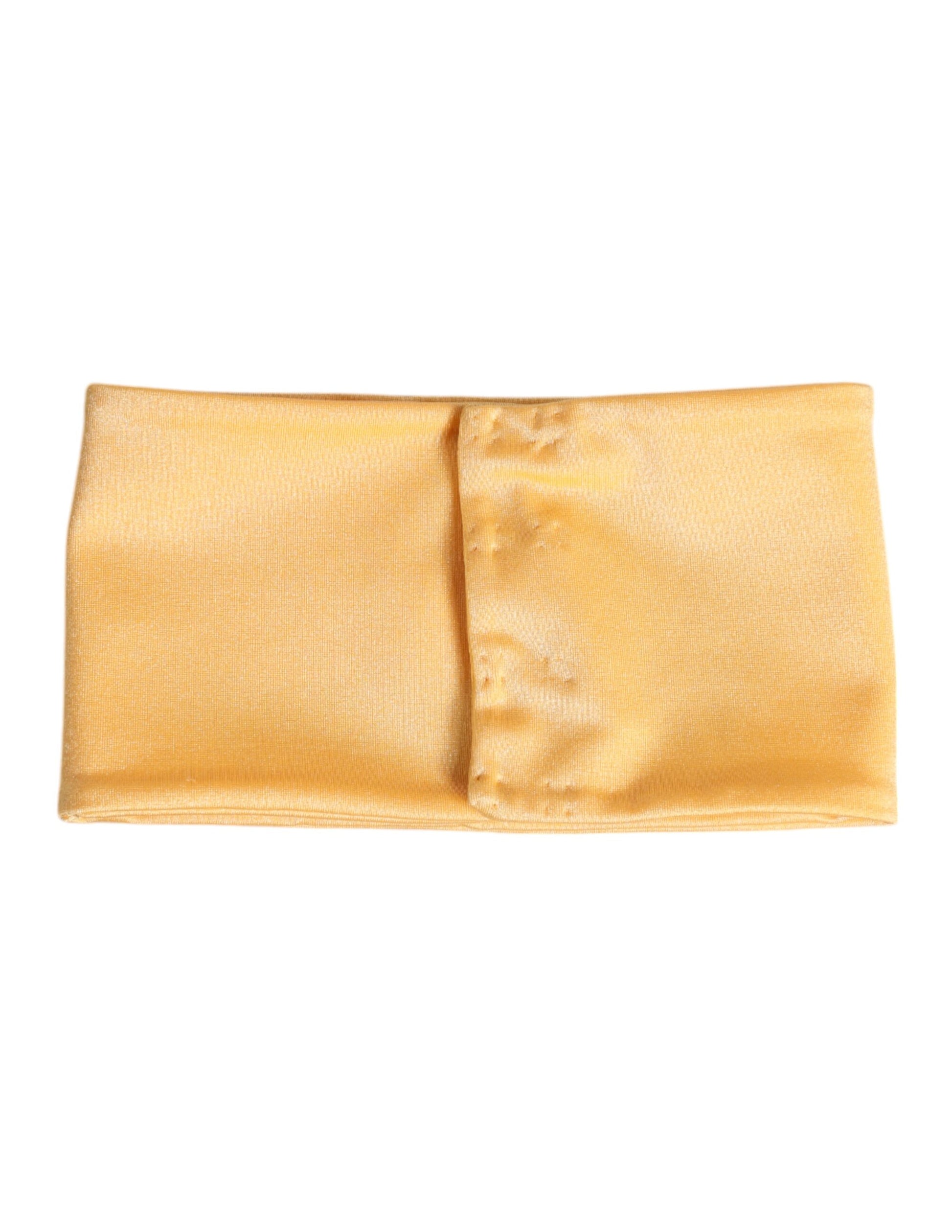 Dolce & Gabbana Yellow Nylon Stretch Women Neck Warmer Scarf