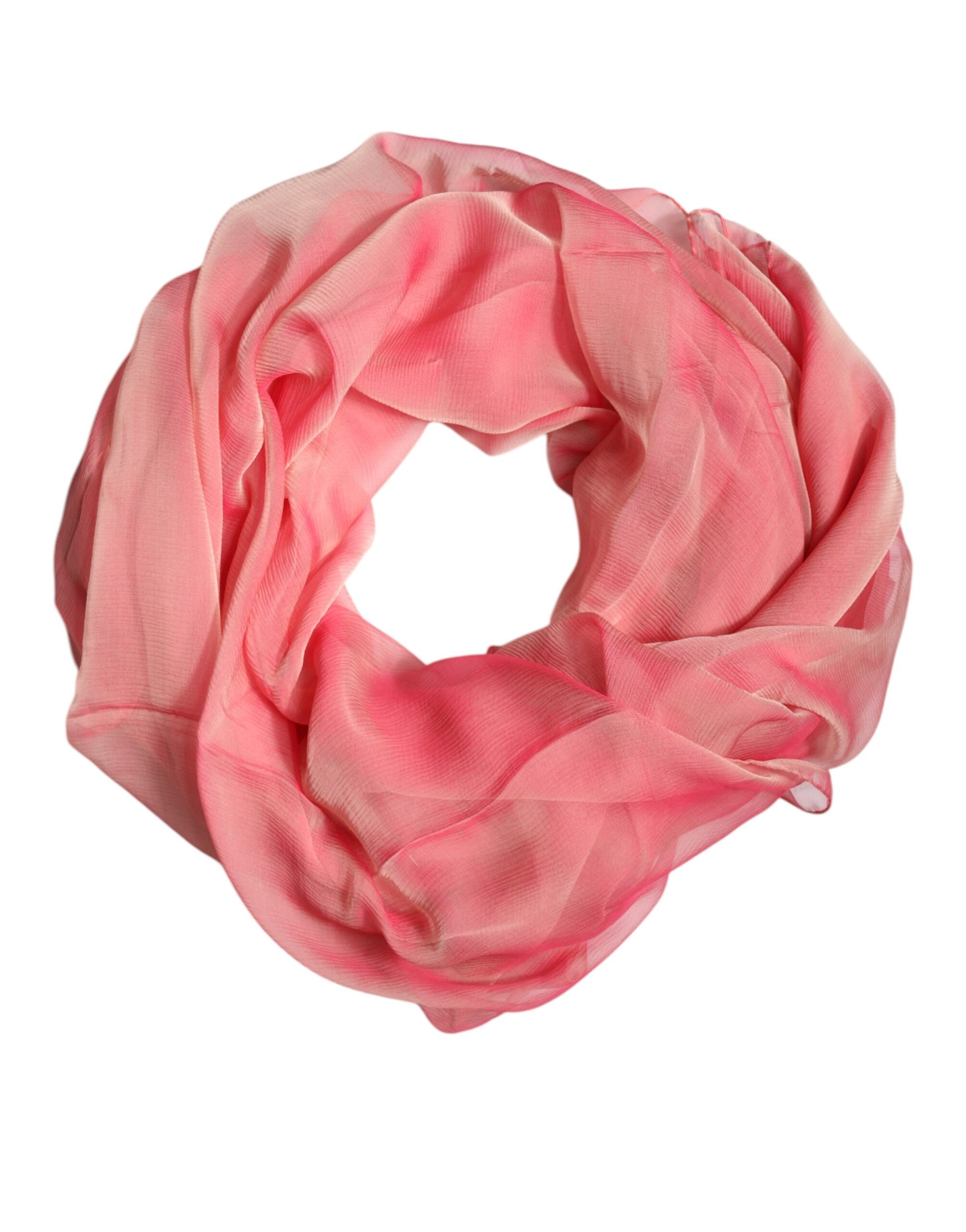 Dolce & Gabbana Pink Silk Rectangle Women Wrap Shawl Scarf - Qutton