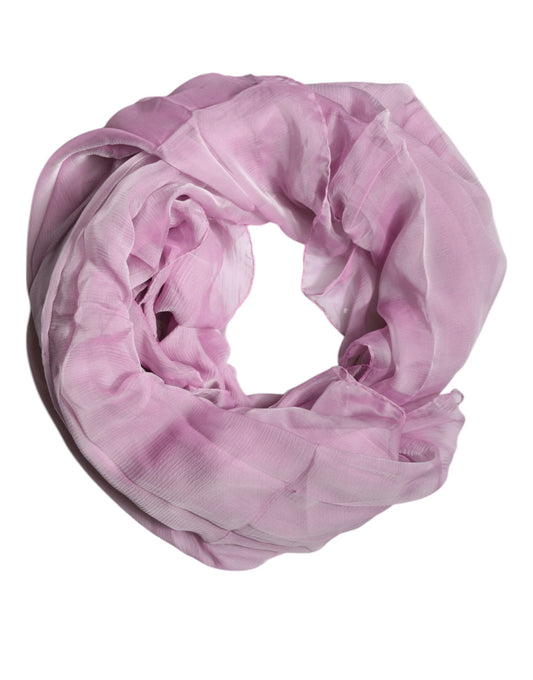 Dolce & Gabbana Pink Silk Rectangle Women Wrap Shawl Scarf