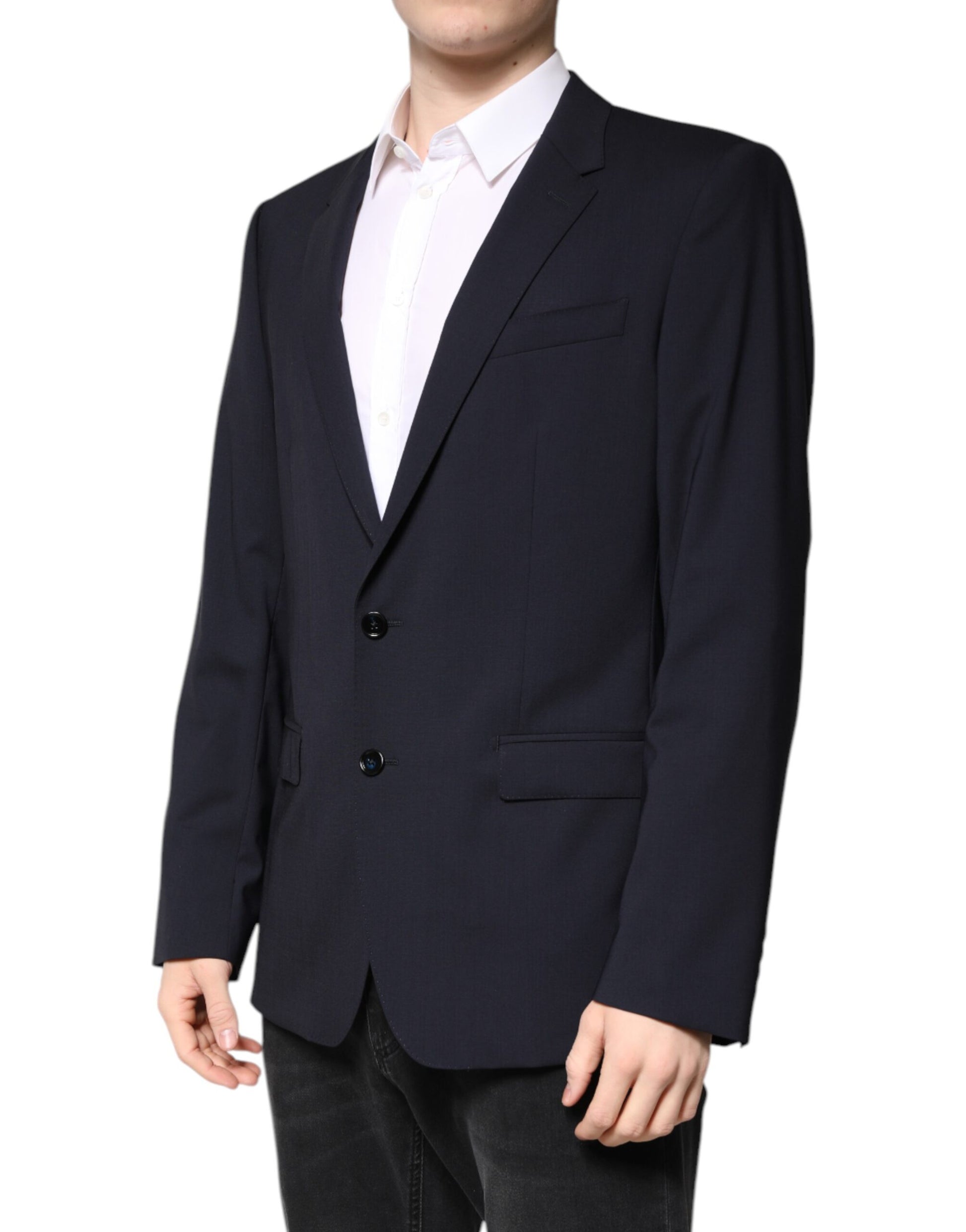 Dolce & Gabbana Black MARTINI Single Breasted Coat Blazer