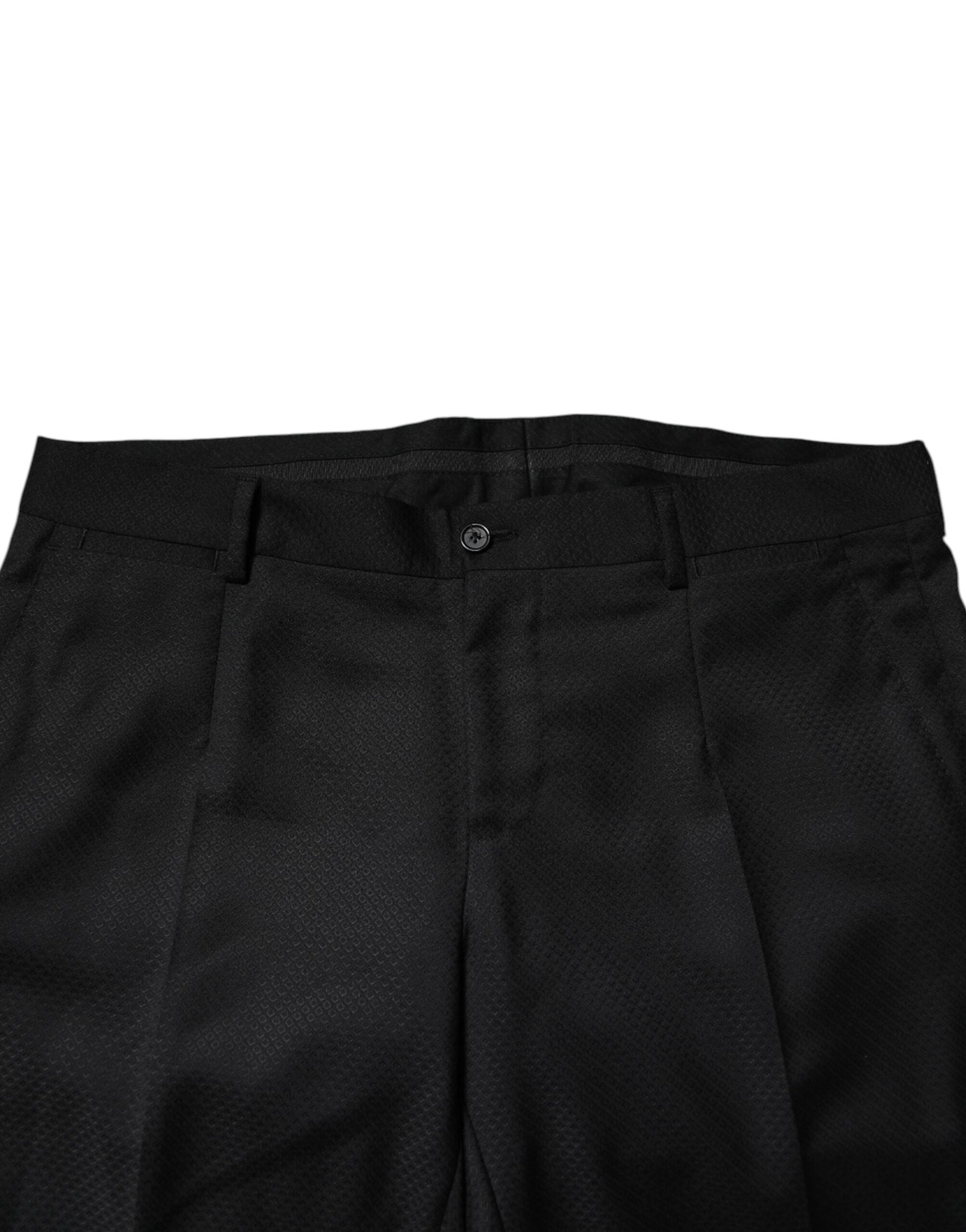 Dolce & Gabbana Black Wool Single Breasted 2 Piece Suit